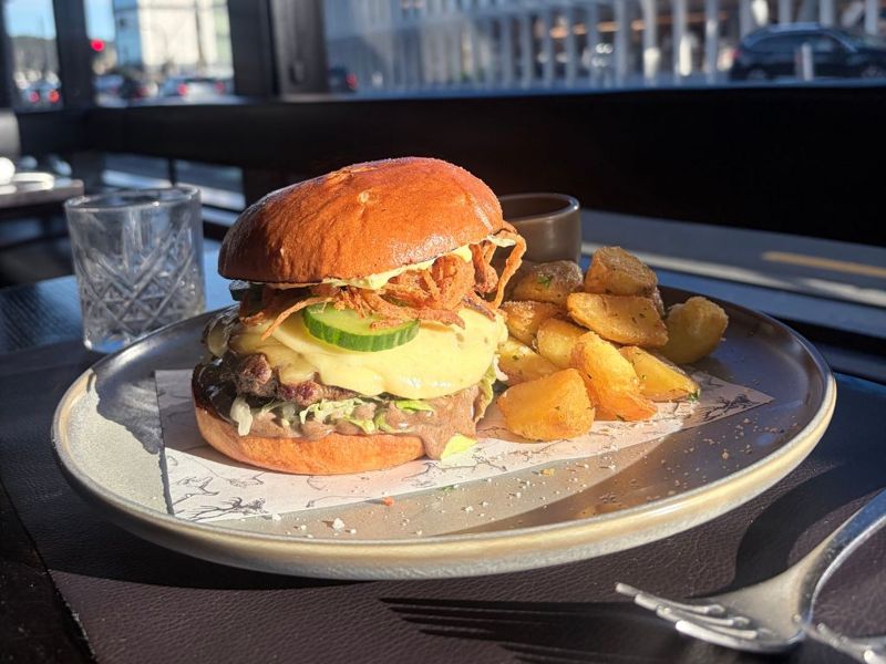 After Service burger at Portlander Bar and Grill, Burger Wellington 2026