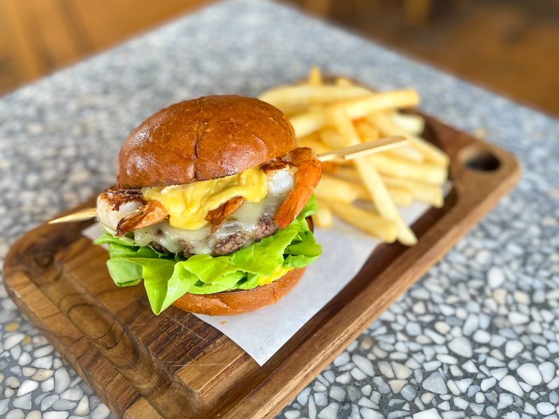 Bovine Meets Coastline burger at Pravda Café and Grill, Burger Wellington 2026