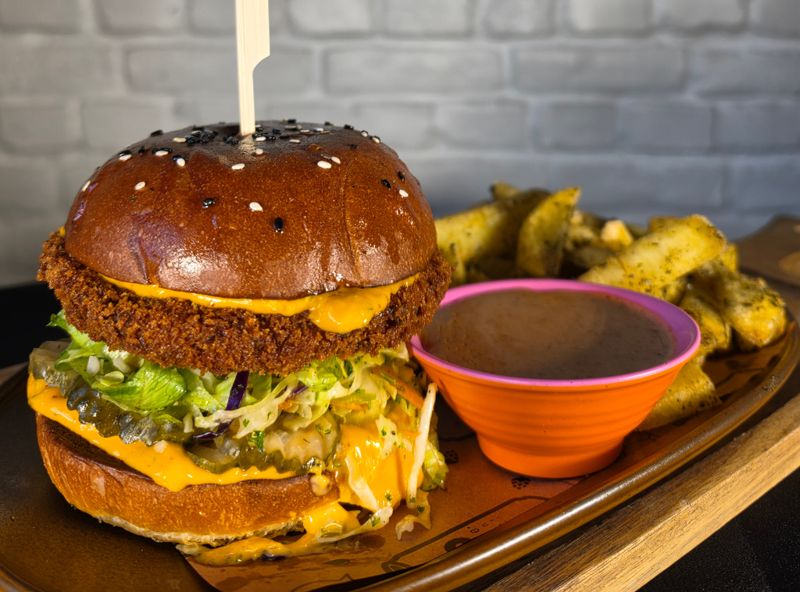 Broadcaster burger at Double Vision Brewing - Island Bay, Burger Wellington 2026