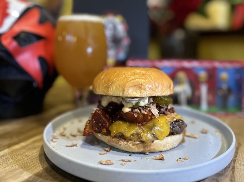 Chicharrón Pa’ Ti burger at Viva Mexico - Newtown, Burger Wellington 2026