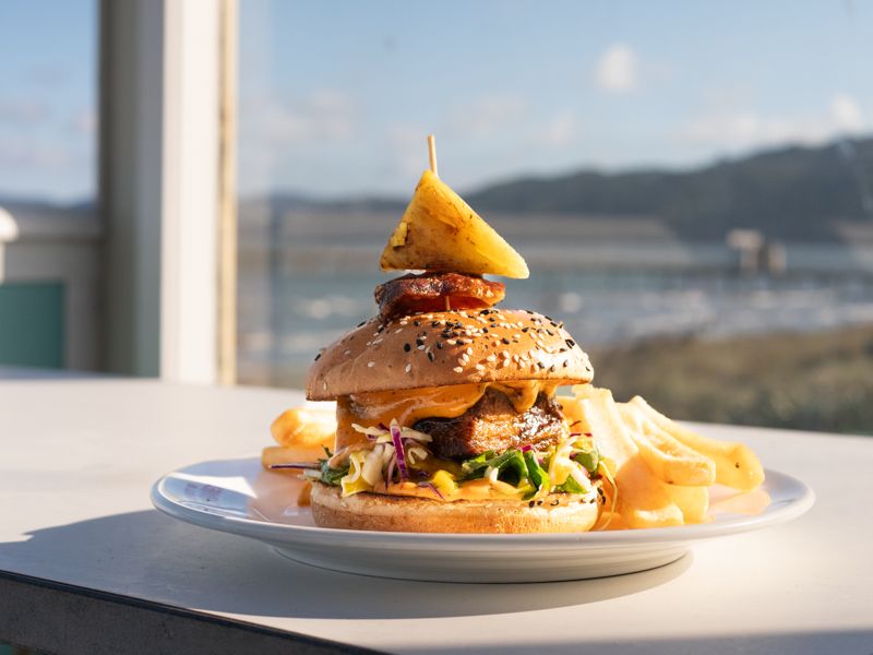Coastal Crackle burger at Seashore Cabaret Cafe, Burger Wellington 2026