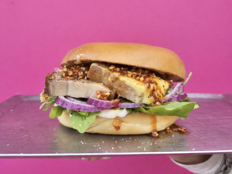 Crispy Business burger at Boss Bagels, Burger Wellington 2026