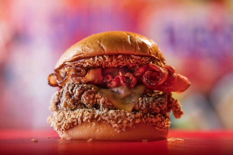 Gochu Bro burger at The Karaage Kid, Burger Wellington 2026