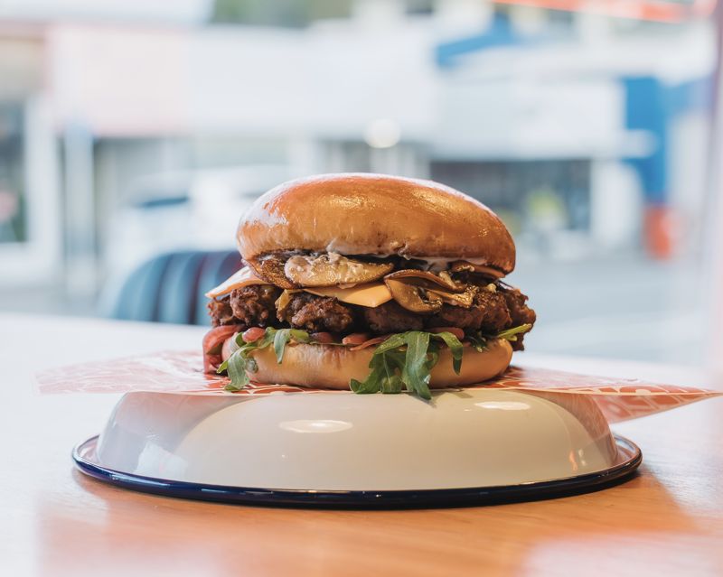 Juicy Gossip burger at RE Burger - Kapiti, Burger Wellington 2026