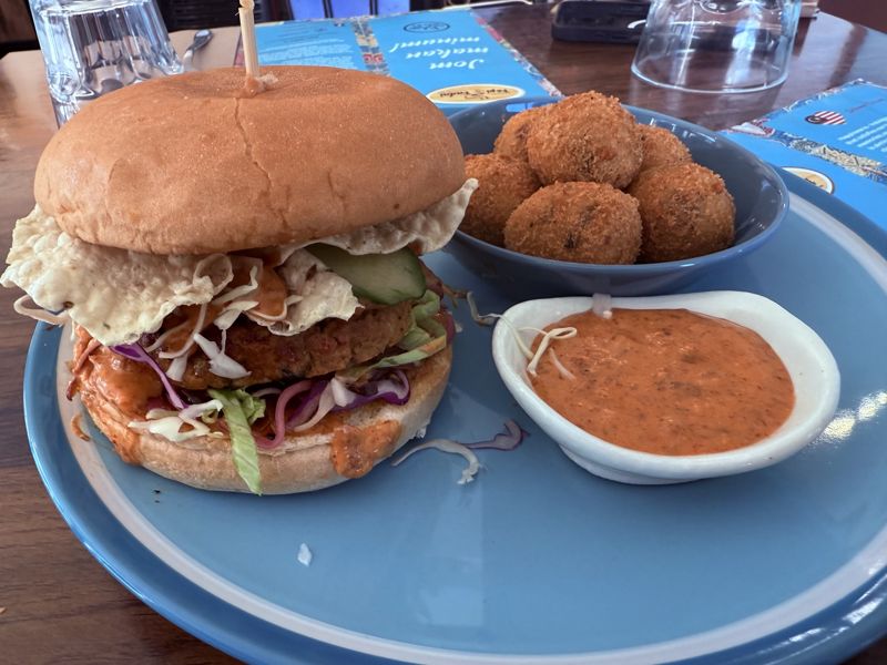 Kampung Kick burger at Kanama Kopi Kadai, Burger Wellington 2026