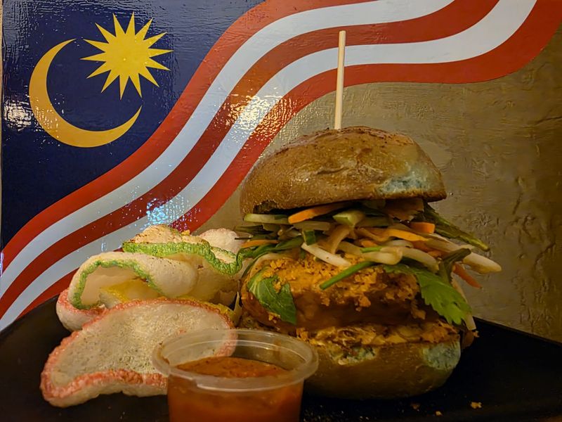 Kerabu and Tell! burger at Macha, Jom Tapau!, Burger Wellington 2026