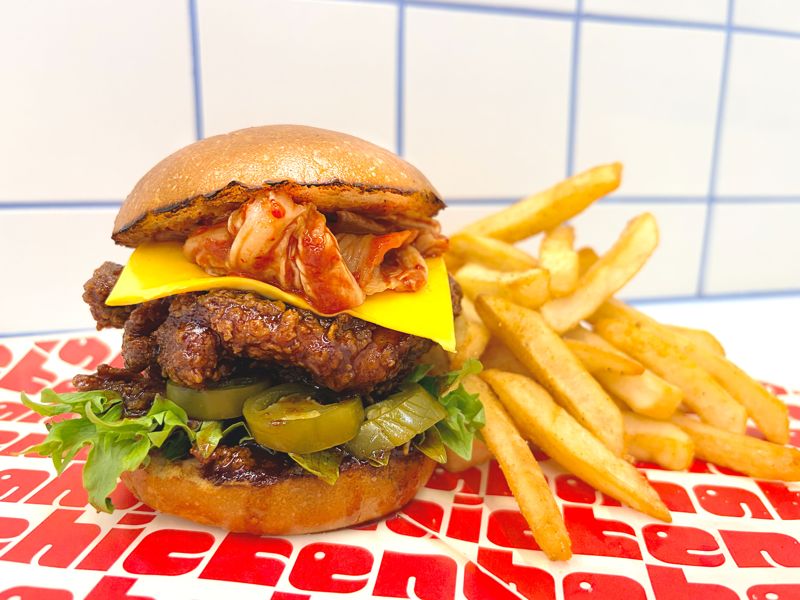 Kimchi Fire burger at Haha Chicken, Burger Wellington 2026