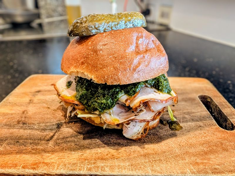 Porko Rokko burger at Mediterranean Foods Trattoria and Deli, Burger Wellington 2026