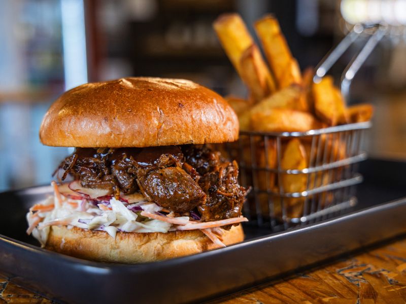 Spilling the Beans burger at Get Fixed Bicycle Cafe & Panhead Bar, Burger Wellington 2026
