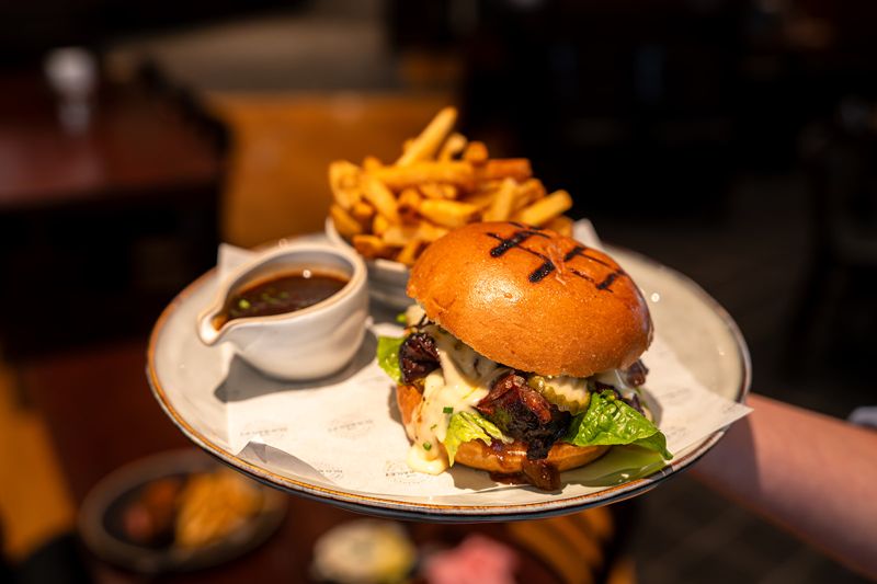 Stout & About burger at The Old Bailey, Burger Wellington 2026