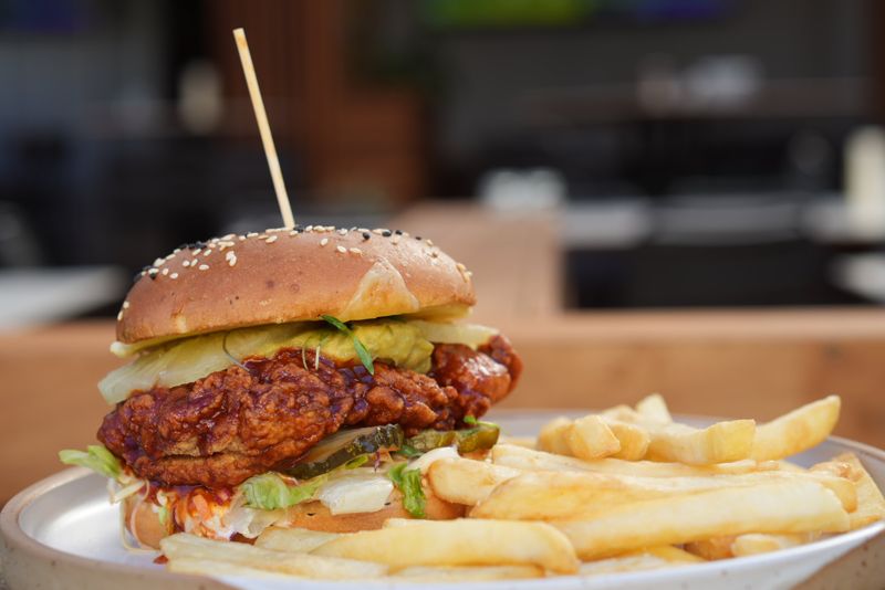 T H Chicken burger at The Empire, Burger Wellington 2026