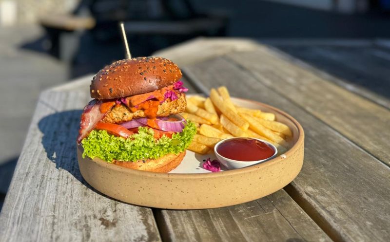 The Dirty Peri Chicken burger at 7 Bar and Eatery, Burger Wellington 2026