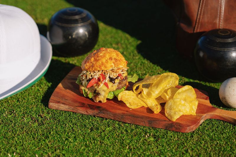 The G.O.A.T burger at Paraparaumu Beach Bowling Club, Burger Wellington 2026