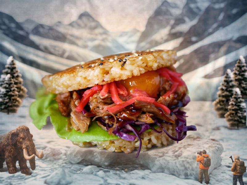 The Rice Age 2 burger at The Bento Bar, Burger Wellington 2026