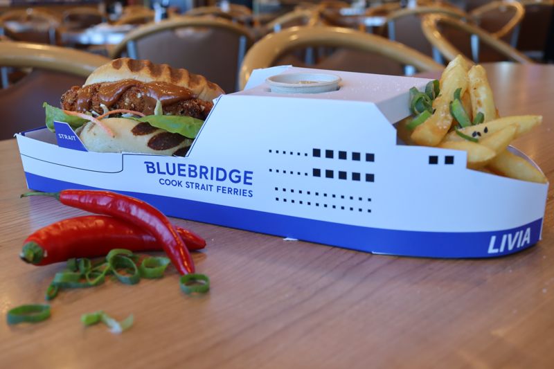 Word on the Strait burger at Bluebridge Cook Strait Ferries, Burger Wellington 2026