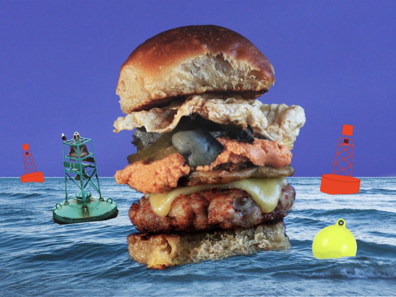 Yea Buoy Slider burger at Graze Wine Bar, Burger Wellington 2026